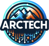ArcTech svart text genomskinlig